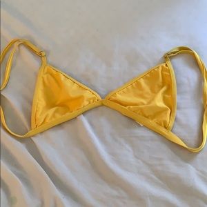 (USED) yellow Romwe bikini top